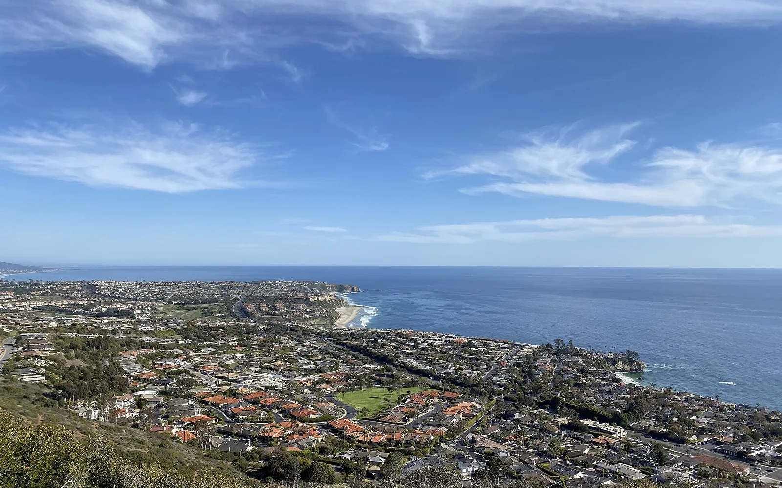 Orange County's coast near Laguna Beach and Dana Point, viewed from Badlands Park in Laguna Niguel